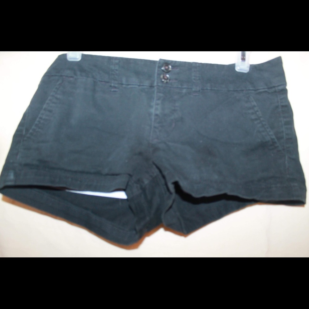 Black mini shorts